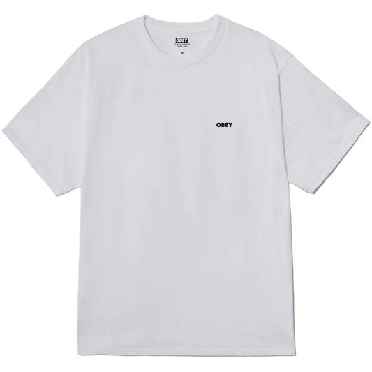 T-shirt Uomo Obey - Obey The Medium Is The Message Tee - Bianco