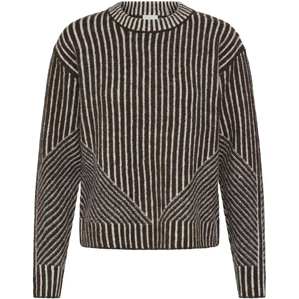Maglioni Donna Ichi - Ihkamara Ls Stripe5 - Marrone