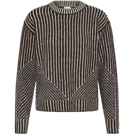 Maglioni Donna Ichi - Ihkamara Ls Stripe5 - Marrone