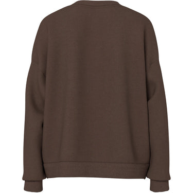 Felpe senza cappuccio Donna Pieces - Pcchilli Ls Loose Fit Sweat Top Noos Bc - Marrone