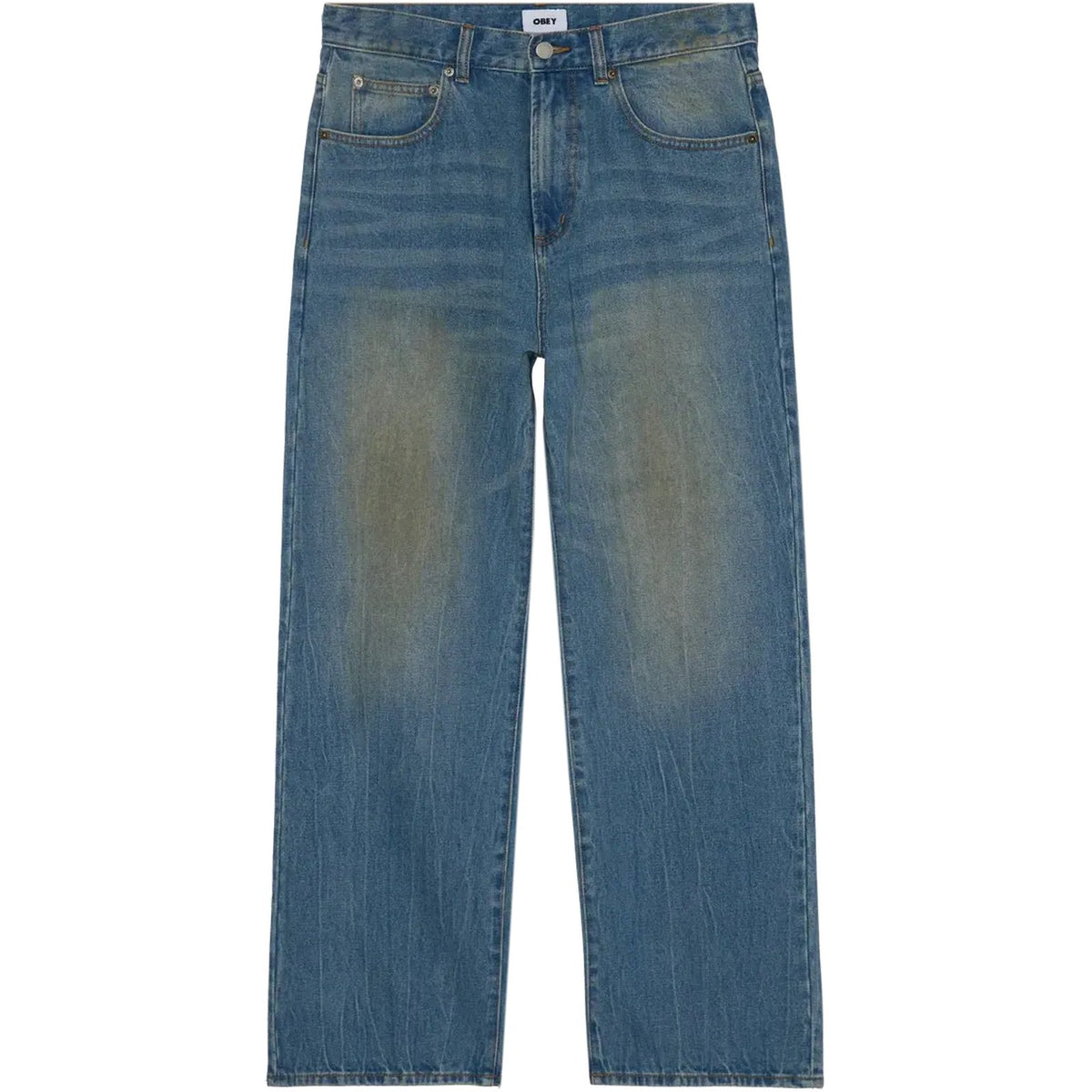 Jeans Uomo Obey - Nelson Straight Leg Denim - Blu
