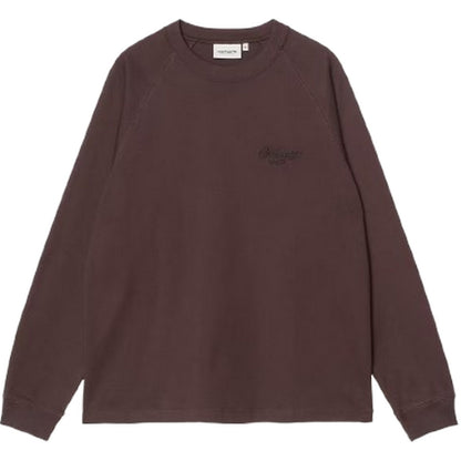 Maglie a manica lunga Uomo Carhartt Wip - L/S Signature Rib T-Shirt - Marrone