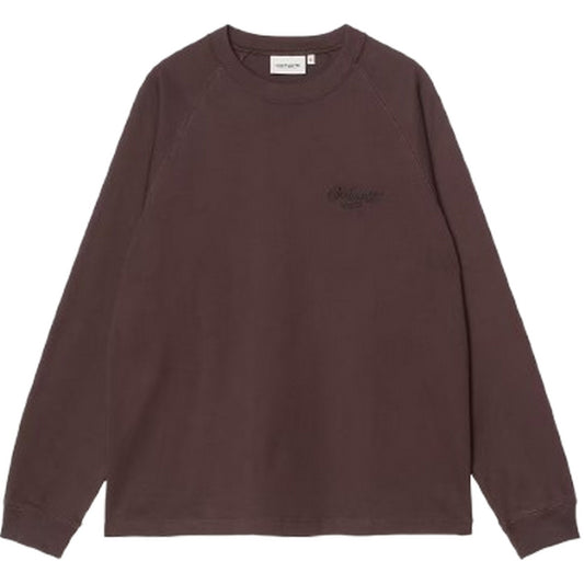 Maglie a manica lunga Uomo Carhartt Wip - L/S Signature Rib T-Shirt - Marrone