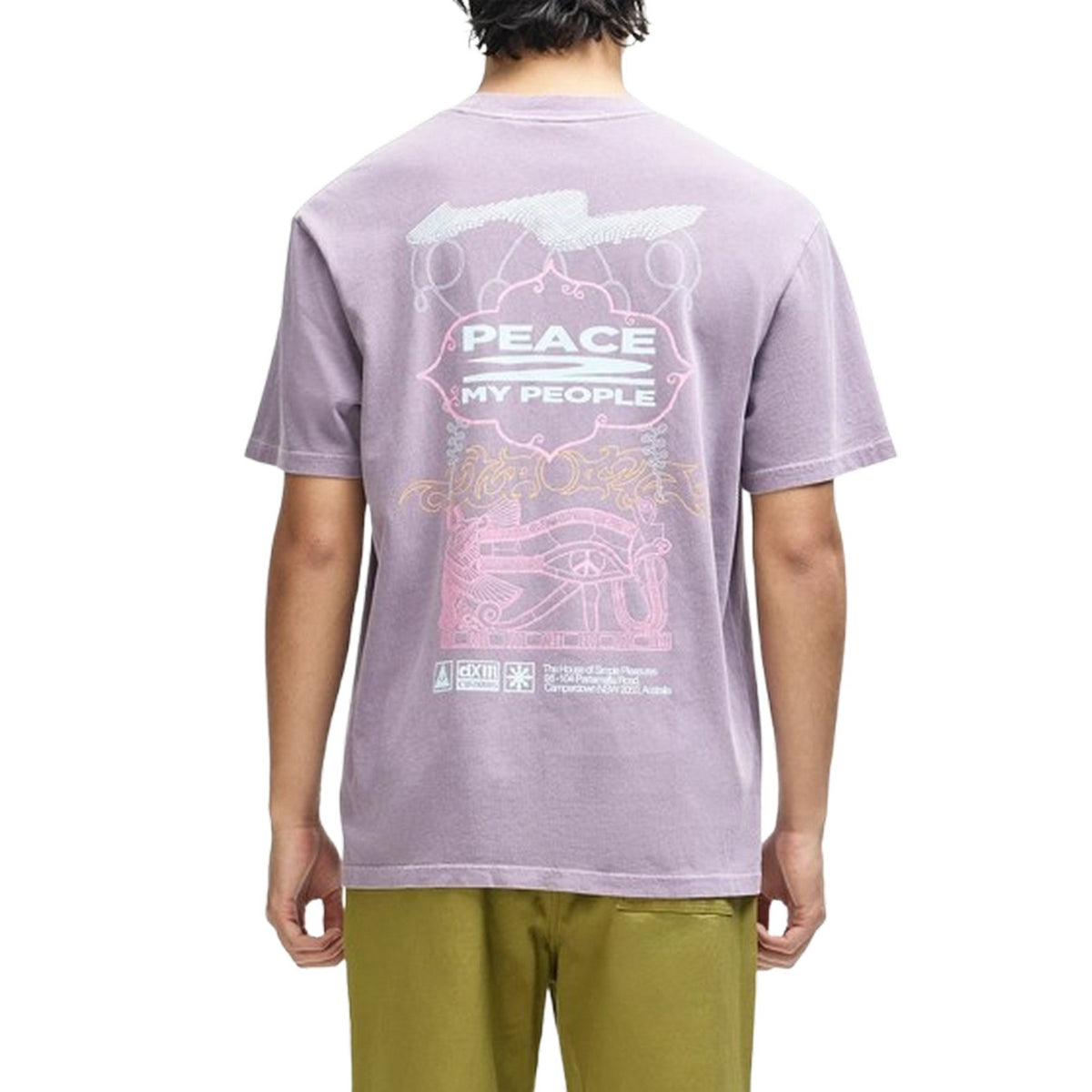 T-shirt Uomo Deus Ex Machina - Easy Peacey Tee - Viola