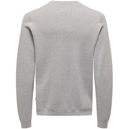 Felpe senza cappuccio Uomo Only & Sons - Onspin Reg 12 Solid Crew Knit - Grigio