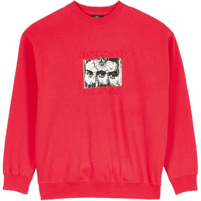 Felpe senza cappuccio Uomo Volcom - Stoneye Crew - Rosso