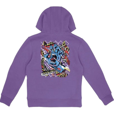 Felpe con cappuccio Ragazzo Santa Cruz - Youth Damaged Hand Hood - Viola