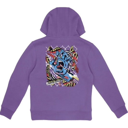 Felpe con cappuccio Ragazzo Santa Cruz - Youth Damaged Hand Hood - Viola