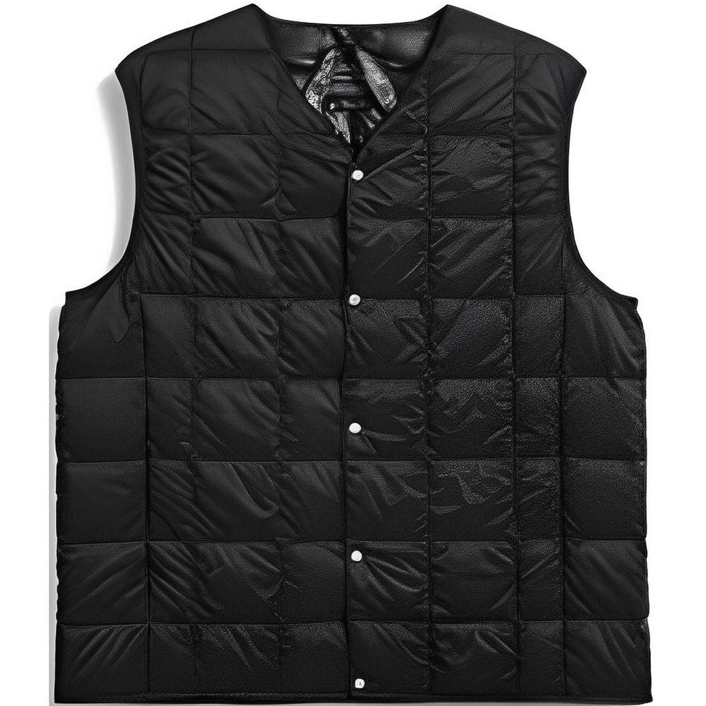 Gilet Unisex Taion - V Neck Button Down Vest - Nero