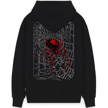 Felpe con cappuccio Uomo Propaganda - Felpa Ribs Spider - Nero