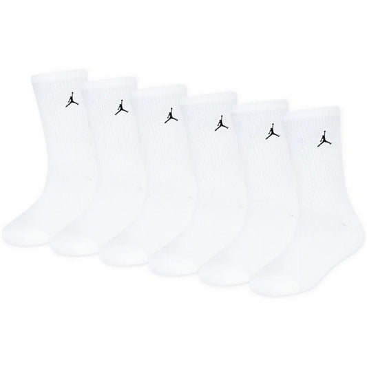 Calze Bambini Unisex Jordan - Everyday Essentials 6Pk Crew - Bianco