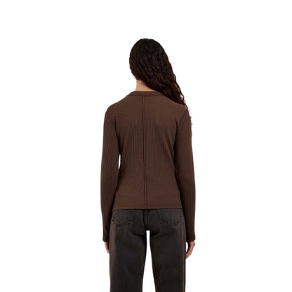 Canotte e top Donna DrDenim - Stella Waffle Top - Marrone