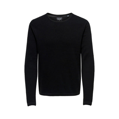 Maglioni Uomo Only & Sons - Onspanter Life 12 Struc Crew Knit Noos - Nero