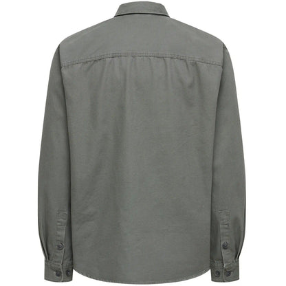 Camicie casual Uomo Only & Sons - Onsalp Canvas Overshirt 0359 - Grigio