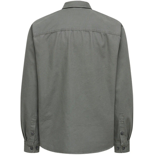 Camicie casual Uomo Only & Sons - Onsalp Canvas Overshirt 0359 - Grigio