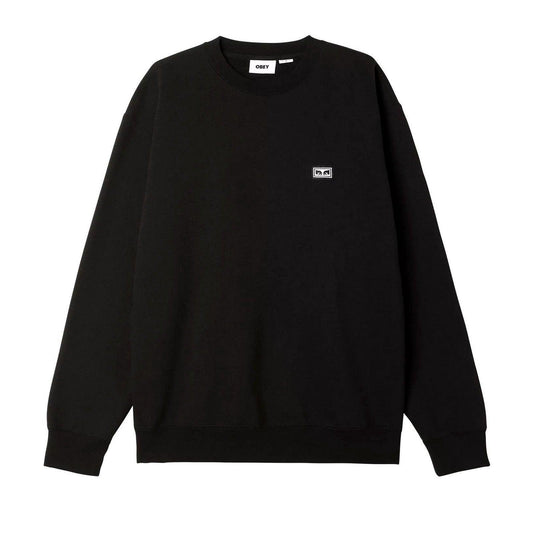 Felpe senza cappuccio Uomo Obey - Established Works Eyes Crew Fleece - Nero