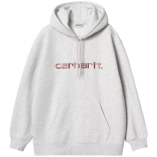 Felpe con cappuccio Donna Carhartt Wip - W' Hooded Carhartt Sweatshirt - Grigio