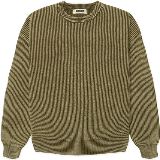 Felpe senza cappuccio Uomo Woodbird - WBSake Washed Crew - Verde