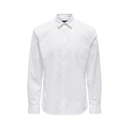 Maglie Uomo Only & Sons - Onsandy Slim Easy Iron Poplin Shirt Noos - Bianco