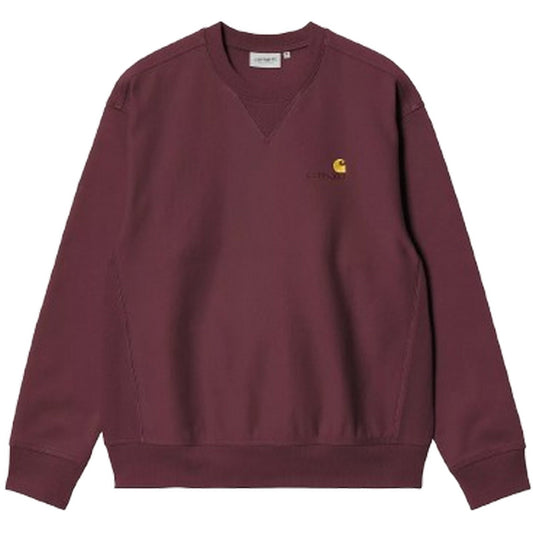 Felpe senza cappuccio Uomo Carhartt Wip - American Script Sweat - Bordeaux