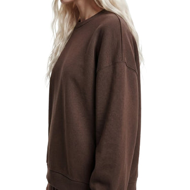 Felpe senza cappuccio Donna Pieces - Pcchilli Ls Loose Fit Sweat Top Noos Bc - Marrone