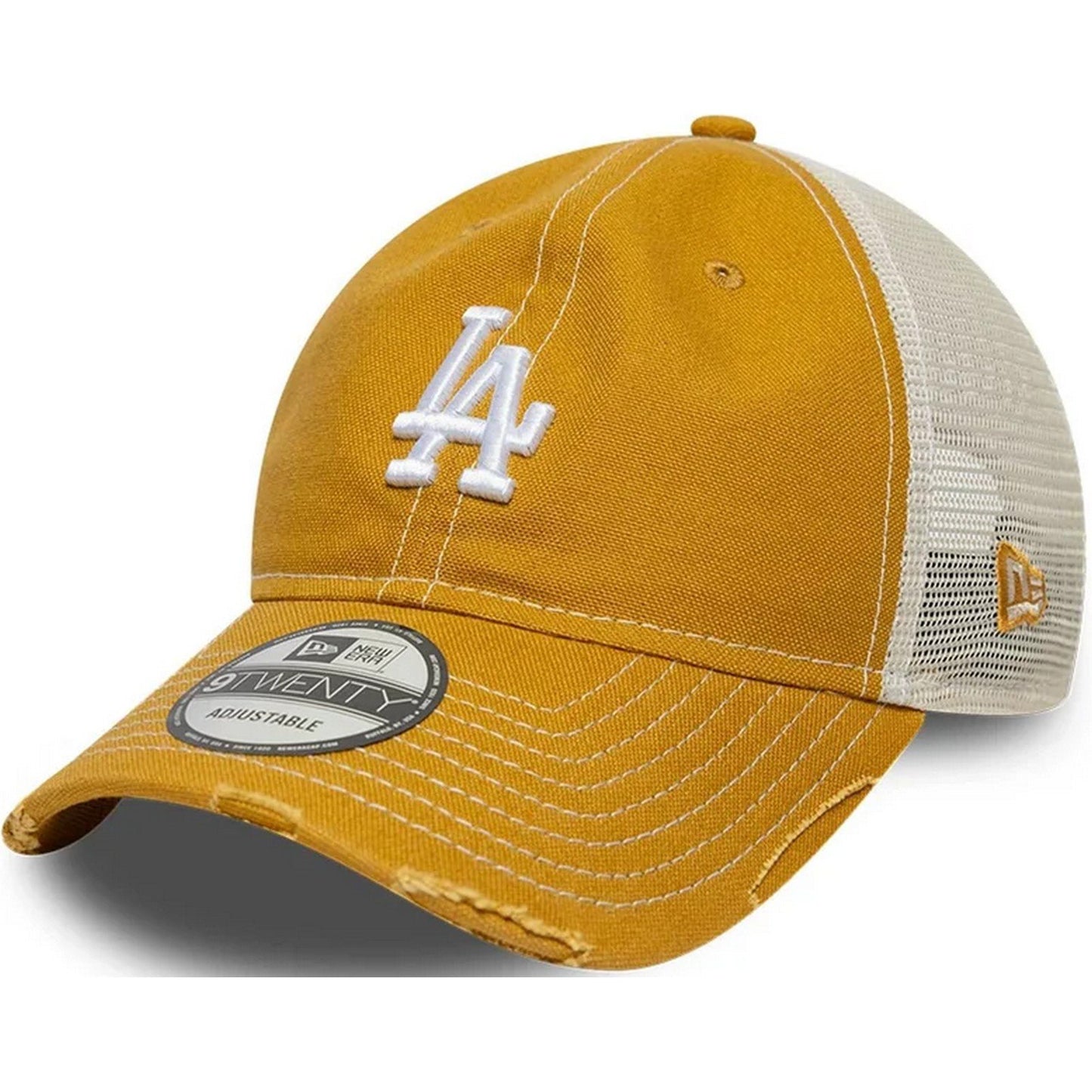 Cappellini da baseball Unisex New Era - Cotton Canv 9Twenty Trucker - Giallo