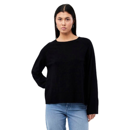 Maglie Donna Pieces - Pcsia Ls Knit Noos Bc - Nero