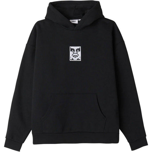Felpe con cappuccio Unisex Obey - Icon Extra Heavy Hood Ii Fleece - Nero