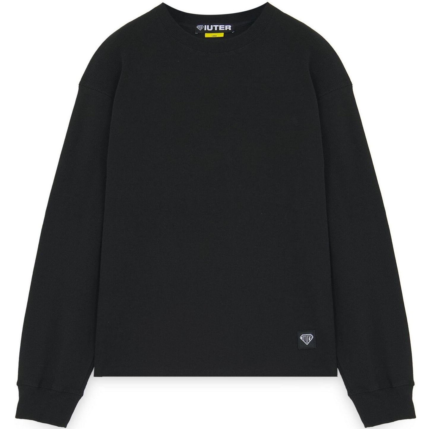 T-shirt Uomo Iuter - Label Ribbed Ls Tee - Nero