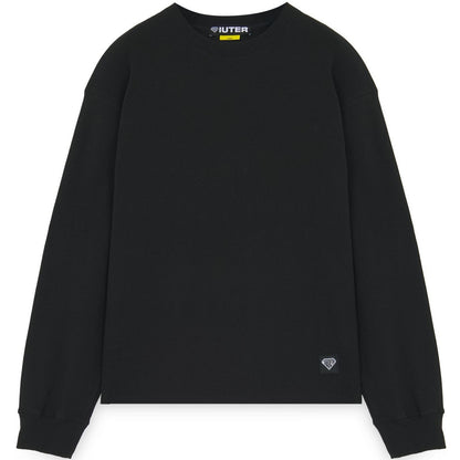T-shirt Uomo Iuter - Label Ribbed Ls Tee - Nero