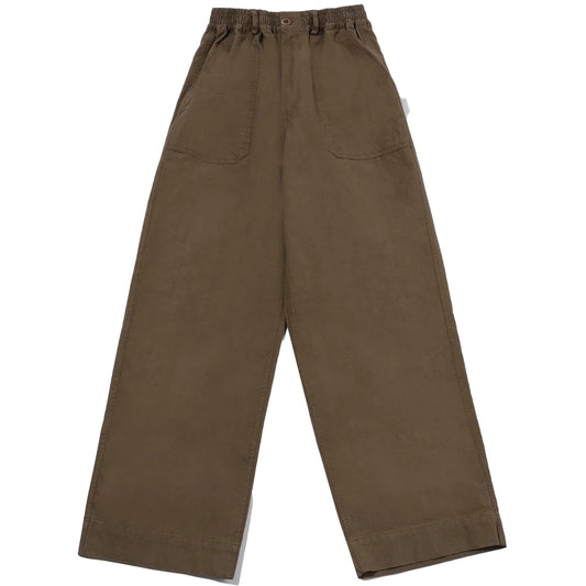 Pantaloni Unisex KAPPY DESIGN - One Tuck Fatigue Padding Pants - Marrone
