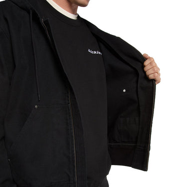 Giacche Uomo Dickies - Unlined Canvas Hooded Bomber - Nero