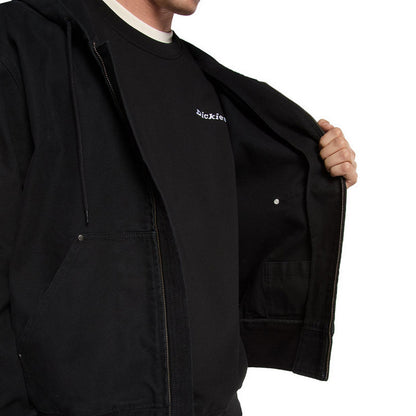 Giacche Uomo Dickies - Unlined Canvas Hooded Bomber - Nero