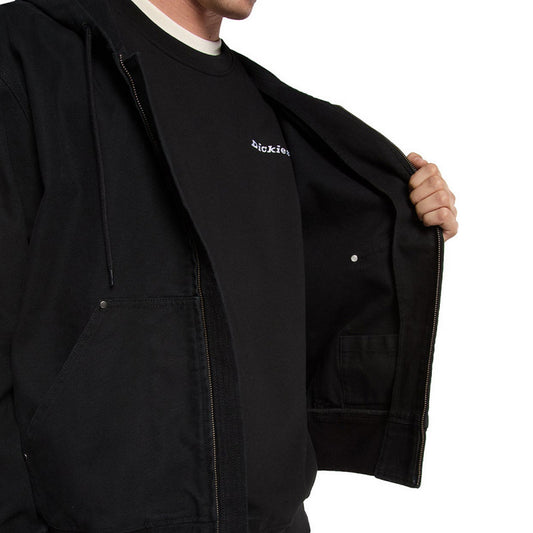 Giacche Uomo Dickies - Unlined Canvas Hooded Bomber - Nero