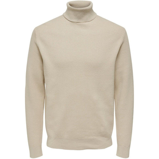 Maglioni Uomo Only & Sons - Onsphil Reg 12 Struc Roll Neck Knit Noos - Panna