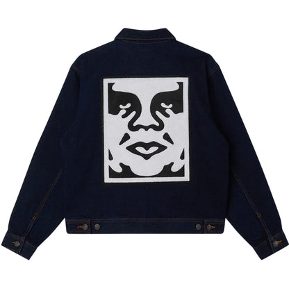 Giacche Unisex Obey - Icon Hardwork Zip Up Jacket - Blu