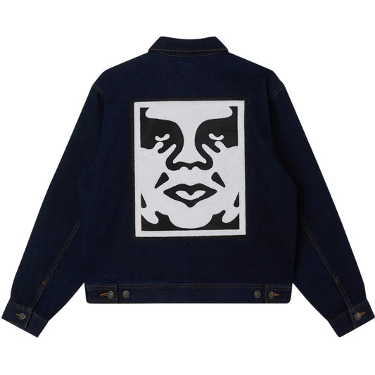 Giacche Unisex Obey - Icon Hardwork Zip Up Jacket - Blu