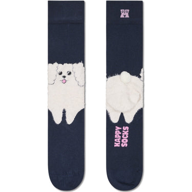 Unisex Happy Socks – Flauschige Hundesocke – Blau