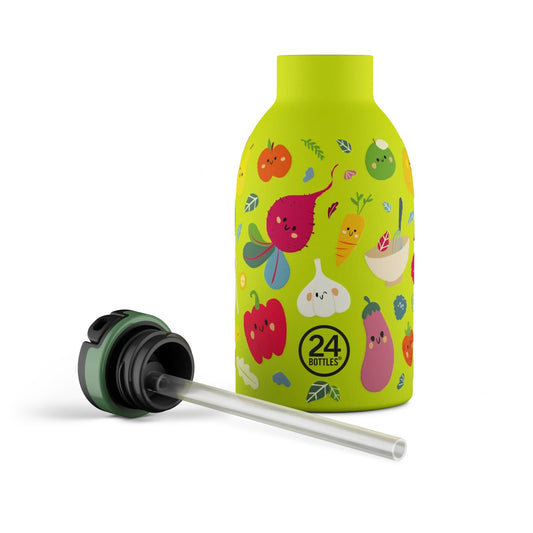 Thermos per bibite Bambini Unisex 24bottles - Clima Bottle 330 Veggie Friends - Multicolore
