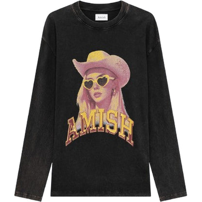 T-shirt Unisex Amish - T-shirt L/S - Nero