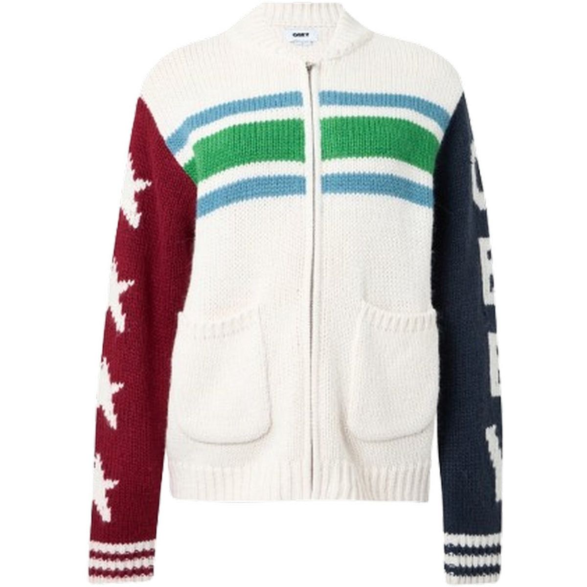 Felpe senza cappuccio Donna Obey - Obey Etta Cowichan Sweater - Bianco