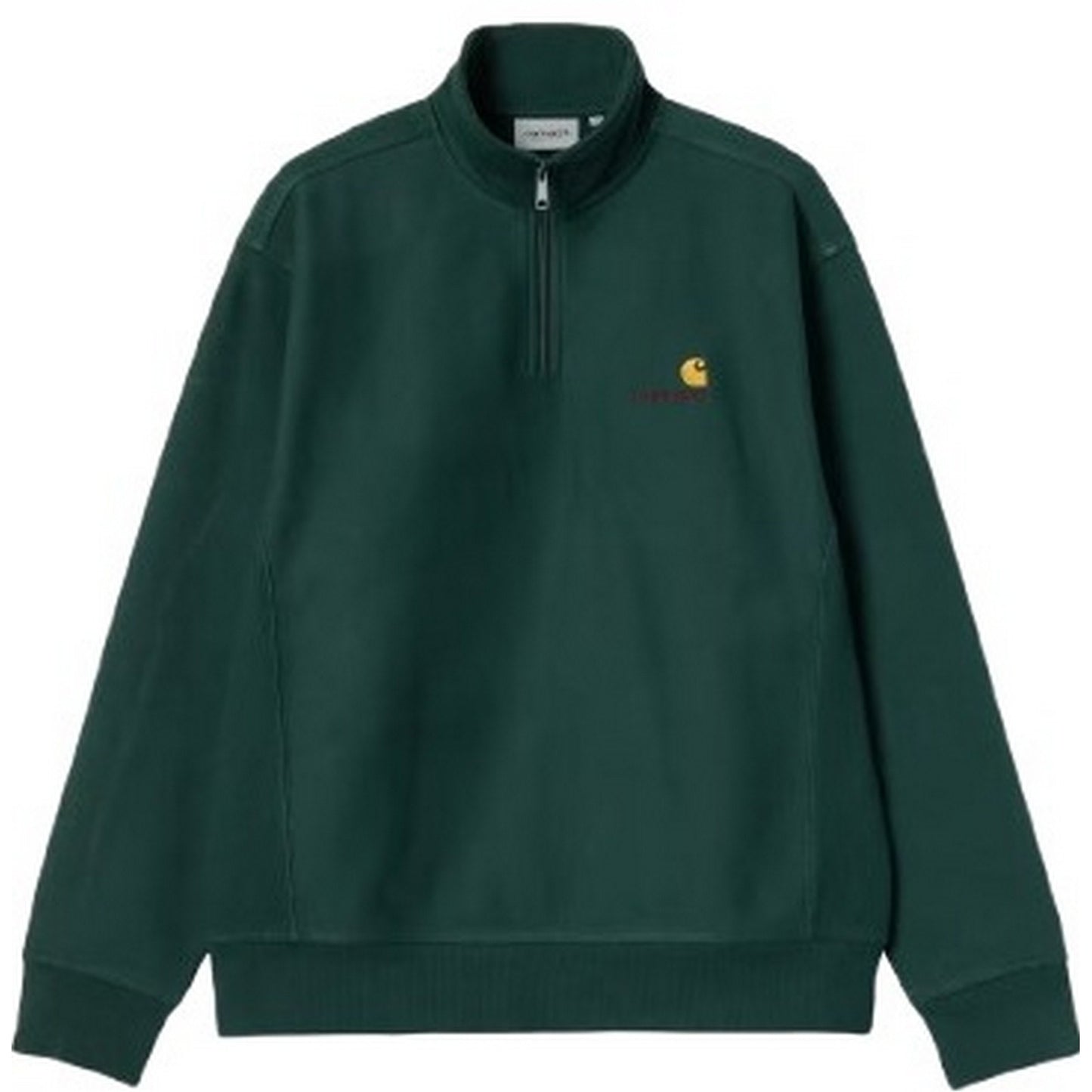 Felpe senza cappuccio Uomo Carhartt Wip - Half Zip American Script Sweat - Verde