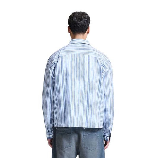 Camicie casual Unisex Reternity - Watercolor Shirt - Blu