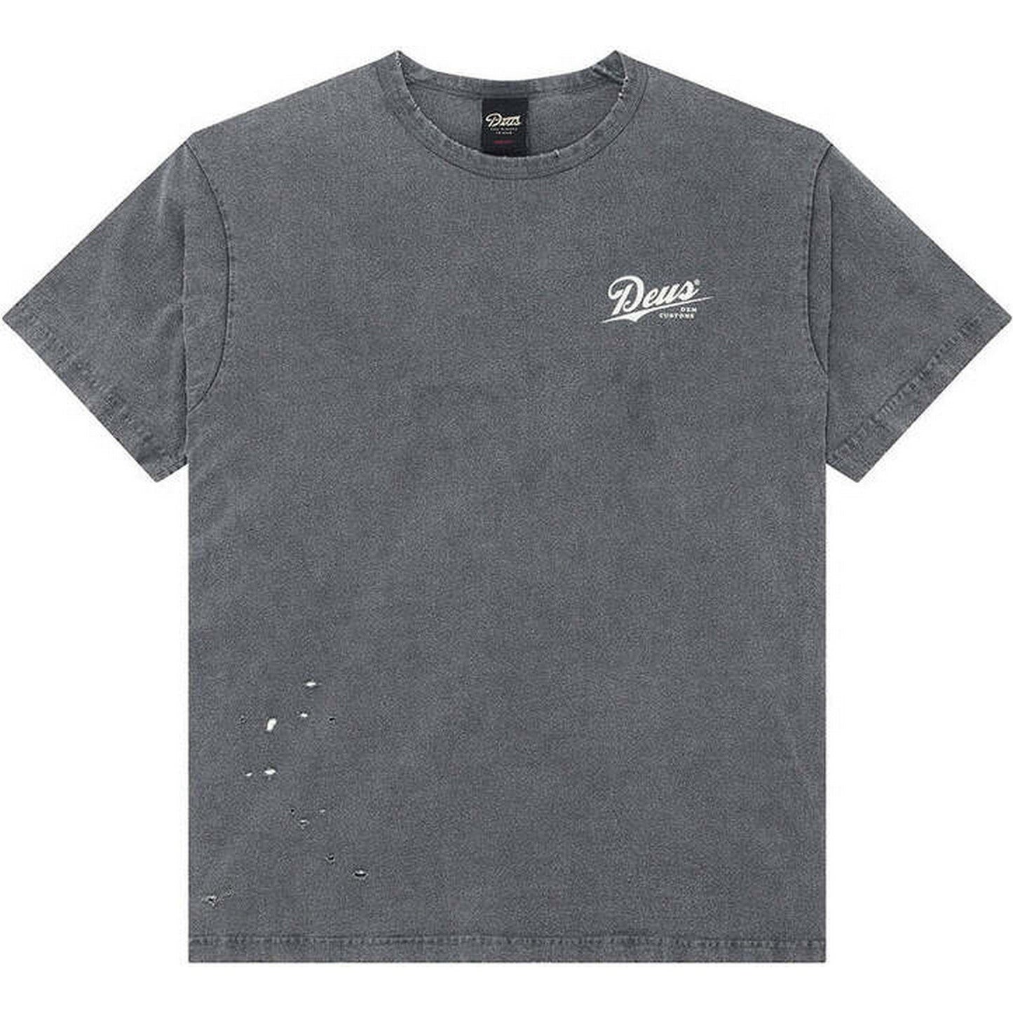 T-shirt Uomo Deus Ex Machina - Damaged Dyed Tee - Grigio