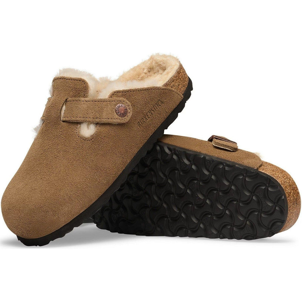 Sandali Unisex Birkenstock - Boston Shearling - Marrone