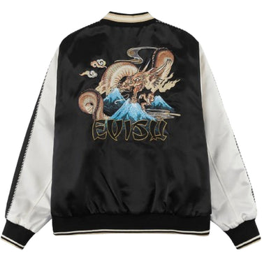 Giacche Uomo Evisu - Ht, Whale Emb. Souvenior Jacket - Nero