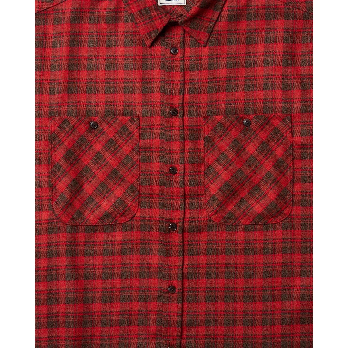 Camicie casual Uomo KAPPY DESIGN - Two Pocket Flannel Check Shirt - Rosso