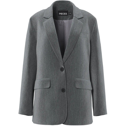 Maglie Donna Pieces - Pckamil Ls Loose Blazer Noos Bc - Grigio