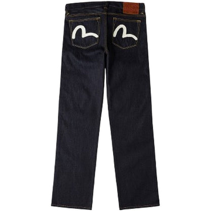Jeans Uomo Evisu - Ht, White Seagull Printed Pocket Jeans - Blu