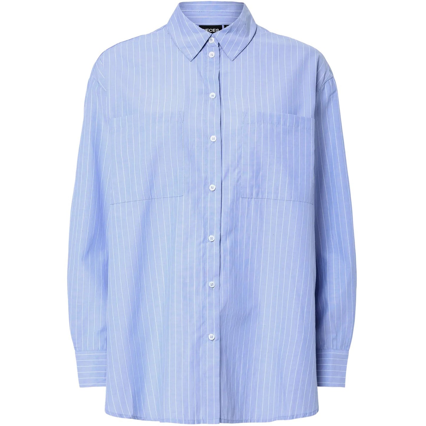 Camicie Donna Pieces - Pcmelia Ls Loose Shirt Wvn Noos Bc - Celeste